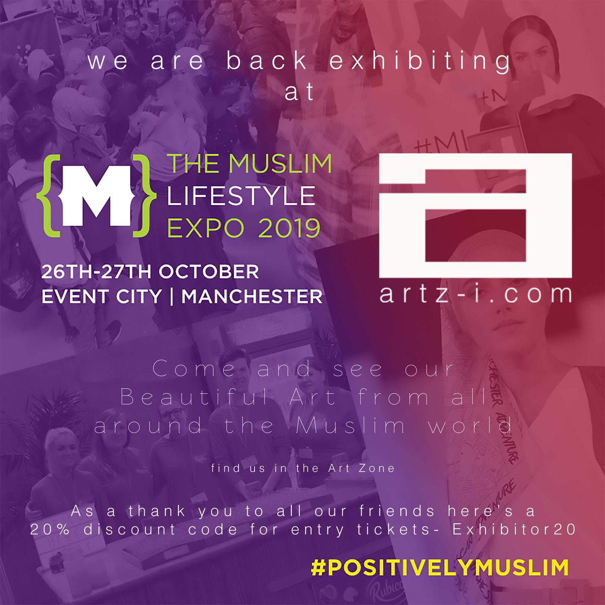 Salams everyone! Some exciting news 🤩 we're back again showcasing our art at Events City Manchester for the Muslim Lifestyle Expo. Join us on the 26th - 27th October we can't wait to see you there! DC- Exhibitor20 Link to tickets ⬇️ salamtickets.salamplanet.com/en/event-detai… @MLExpo