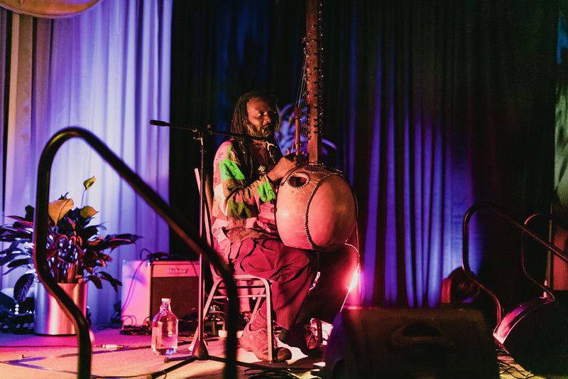 At this year's summit, we had the pleasure of listening to some talented musicians while boosting our mood and promoting overall well-being.  
This is Youssoupha Sidibe - Senegalese West African Kora player.
