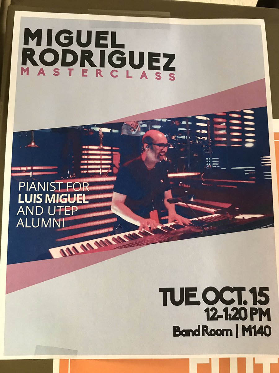 🤷‍♂️ hehehe, Miguel?  Ok..... si vas a la universidad de Texas en El Paso estás invitado a esta clase maestra. Soy Mike Rodríguez hahaha....