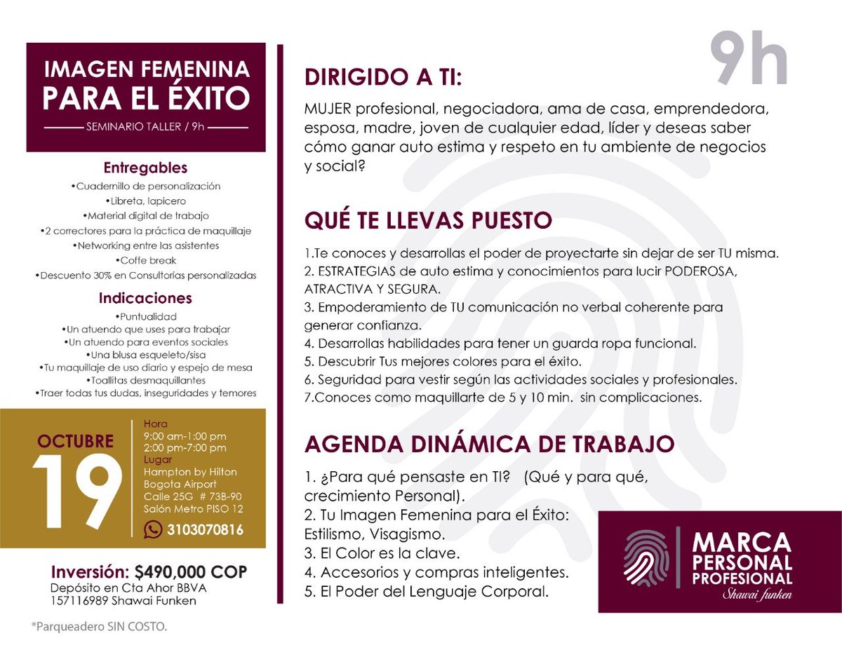shawaiMarcaProf's tweet photo. Este 19 octubre, para ti mujer https://t.co/PfceSWTk4A