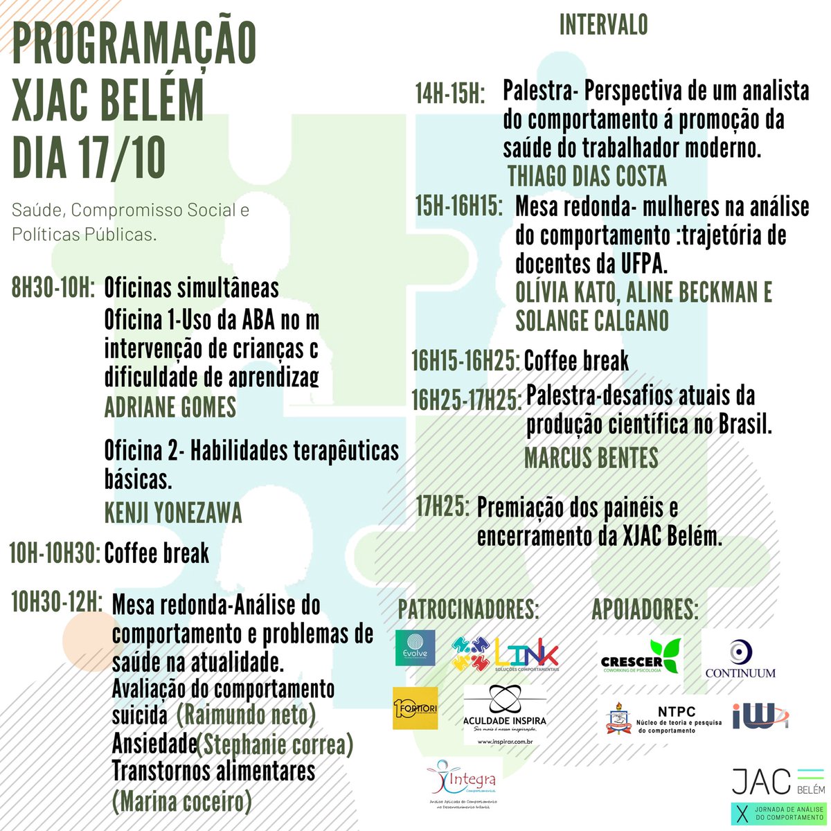 Fiquem ligados na super programação da JAC deste ano com o tema Saúde, Compromisso Social e Políticas Públicas ‼️📢