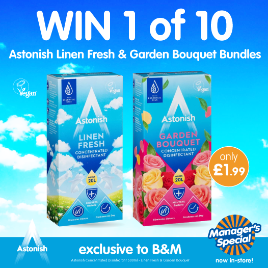 bmstores's tweet photo. ๐ง #COMPETITION TIME ๐ง
We've teamed up with @Astonishcleaner to giveaway bundles of their new #LinenFresh and #GardenBouquet disinfectants to 10 lucky winners!
For your chance to #WIN, simply FOLLOW US, RT & COMMENT "which" you'd prefer!
Competition ends 9am 18/10/19 https://t.co/uLNOVJwvv8