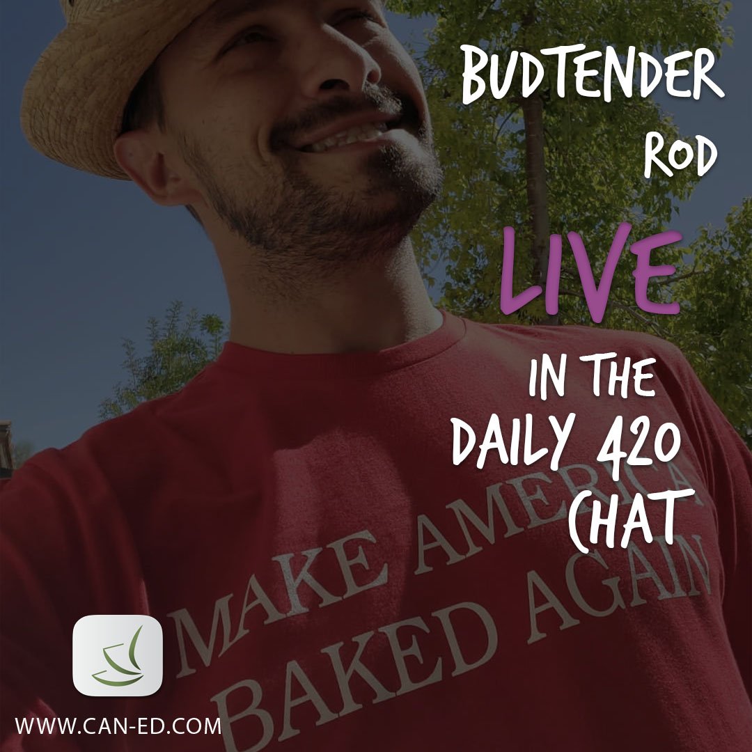canedapp's tweet photo. Join Budtender Rod on the #CanEDapp today at 5pm for an in-depth discussion about working in the cannabis industry! He has knowledge and has not only worked in the Nevada market, but the California market as well! Download the app today and join us in the Daily 420 chat. https://t.co/giZpEE3Jwg