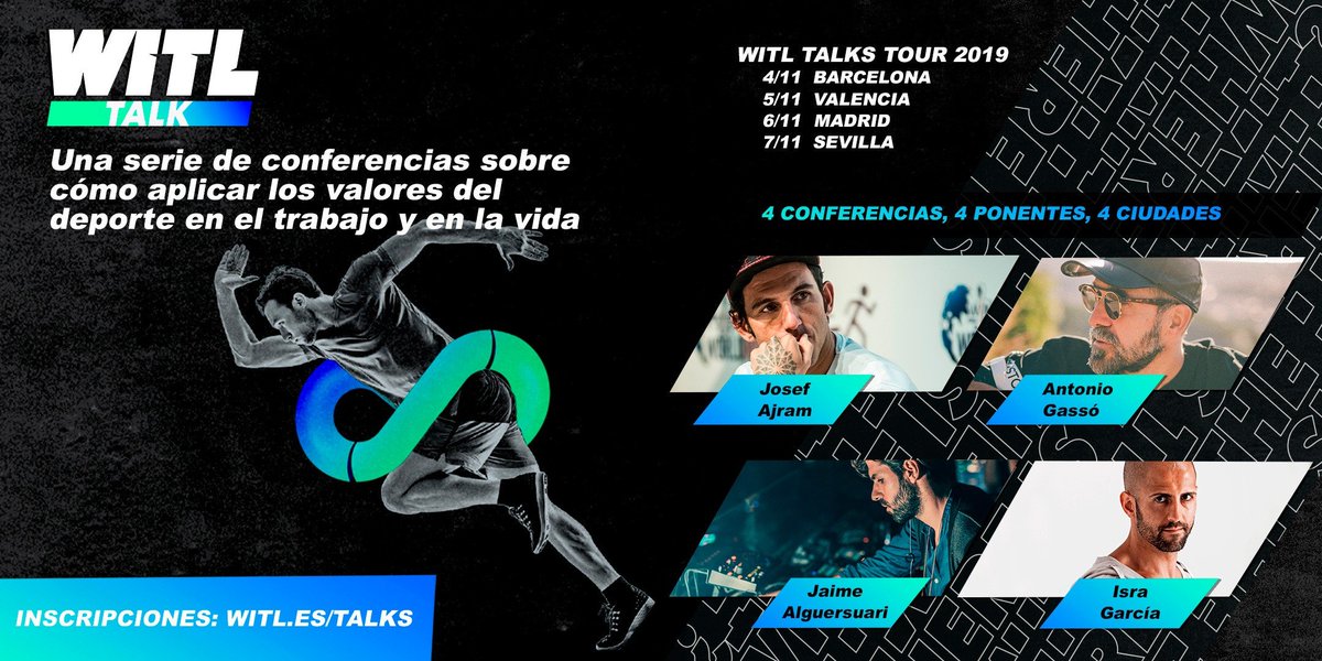 whereisthelimit's tweet photo. 📢 ¡Ya tenemos fechas, ubicaciones y ponentes confirmados para las #WITLTalksTour2019! 📢 Encontraréis toda la información y podréis inscribiros gratuitamente en 👉 https://t.co/A35xgKScDl. ¡Os esperamos! #witl #whereisthelimit https://t.co/Ef2X4LzCSk