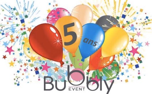 bubblyevent's tweet photo. Bubbly event : 5 ans ! https://t.co/wNzWMI3zhe