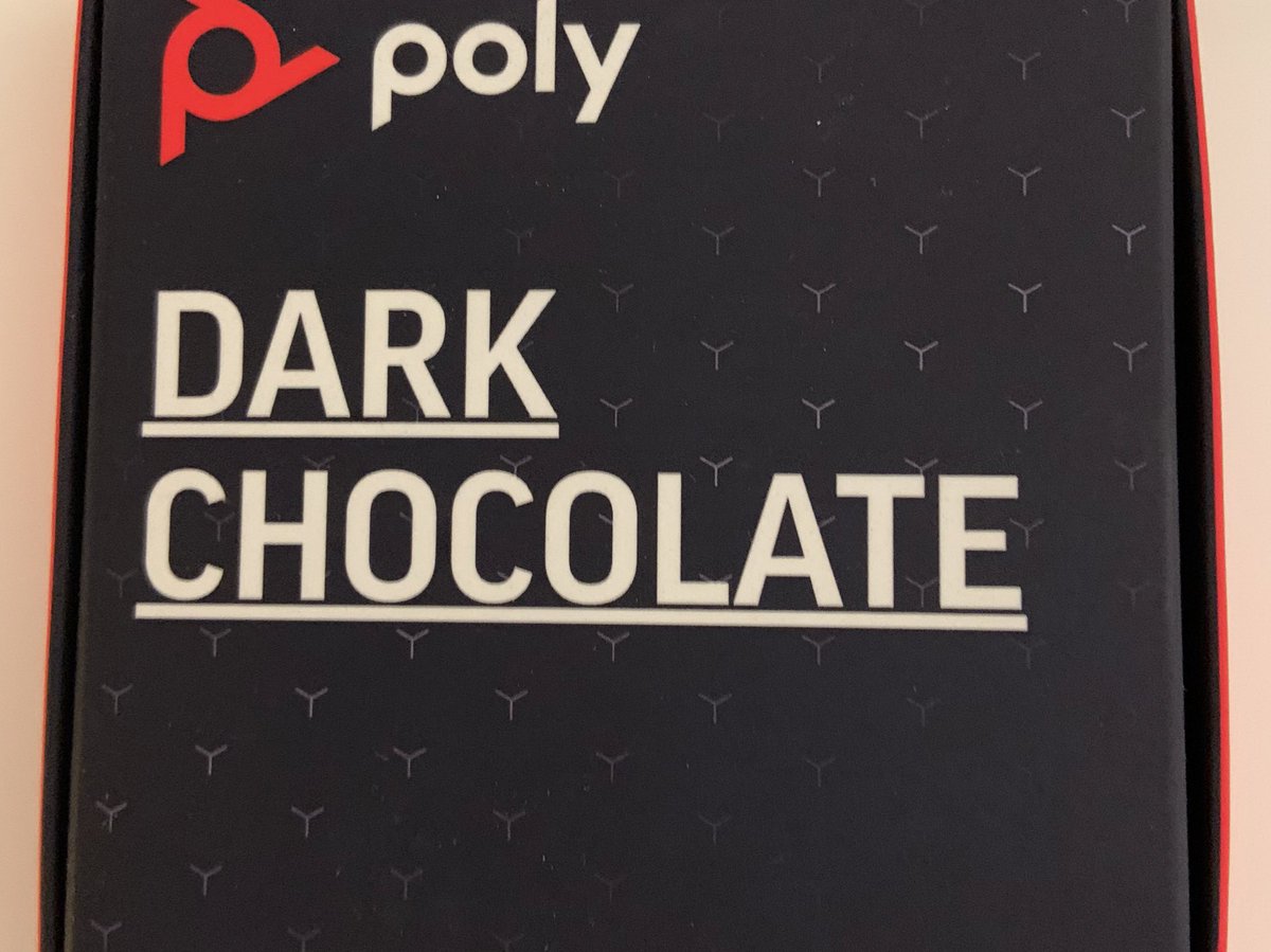imlazar's tweet photo. Definitely should include this with every purchase @PolyCompany #PolyAnalystDay https://t.co/0KUkw0ZtQ4
