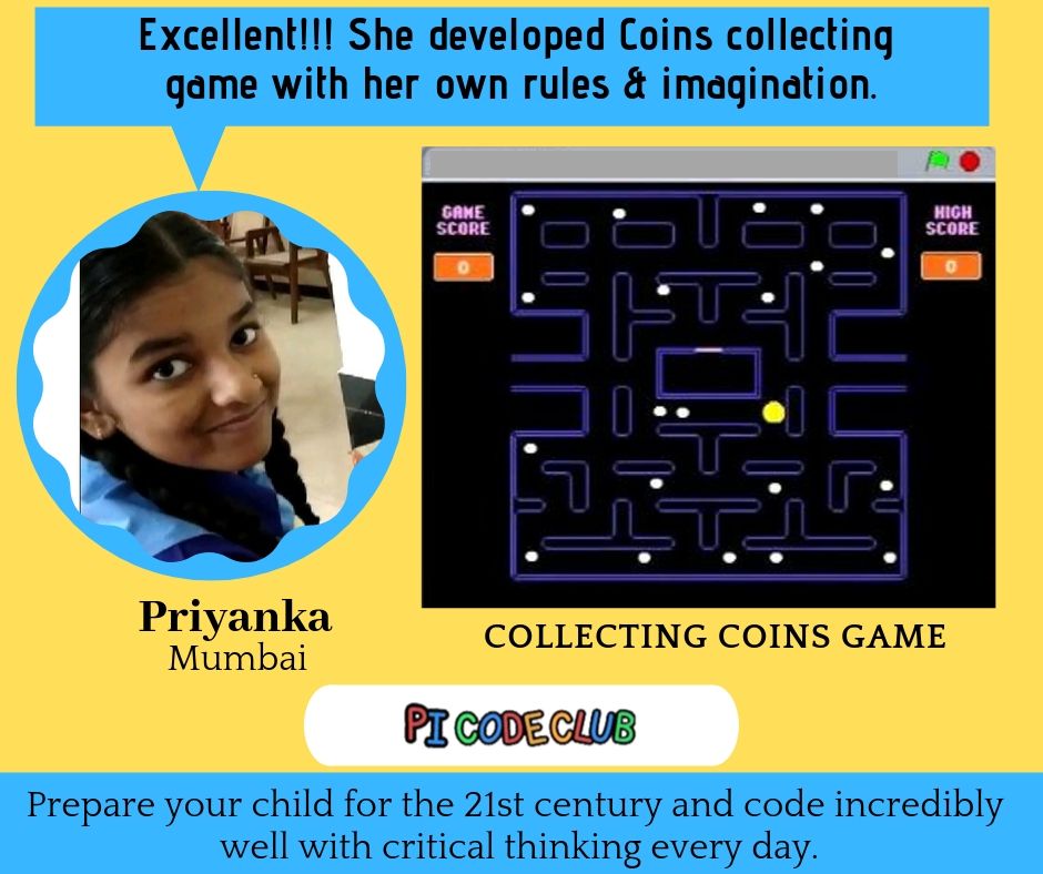 PiCodeClub1's tweet image. Pi Code Club - is the platform to learn Block Coding for kids, inspires kids to become creators.  picodeclub.com
#kids #codingforkids #picodeclub #codeforkids #logicdevelopment #criticalthinking #mathsgame #countinggame #coding #animation #storytelling