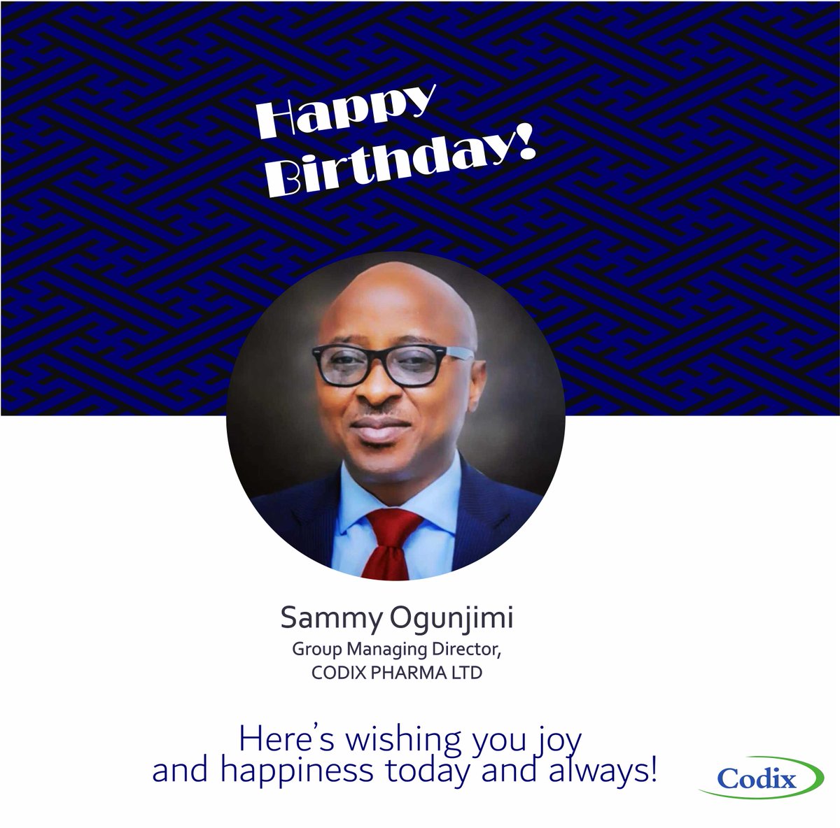 Codix_Pharma's tweet photo. Today we celebrate the brain behind Codixpharma Ltd. A great leader and an amazing boss. Happy birthday to an awesome personality. We all wish you a lifetime of unending JOY!!!. Lots of love from all of us at CODIX. #Birthdays #Special #Celebrations #Codixpeople Willian Fatima https://t.co/u4f9rdDWwM
