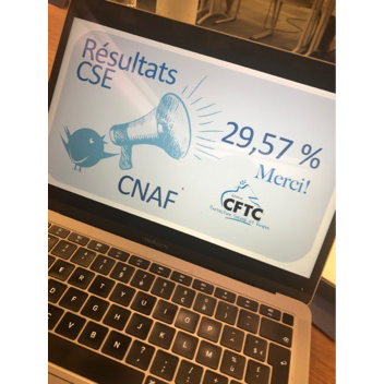 SNACOSCFTC's tweet photo. News #CFTC : Résultats #CNAF #CSE #CFTC #PSE 29.57 % .... Bravo à nos collègues ! https://t.co/3DWHg6KkmY