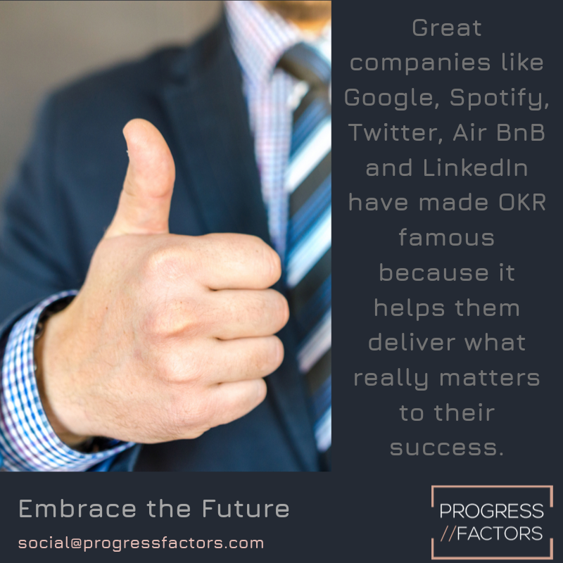 progressfactors's tweet photo. Did you know...that great companies have made #OKR famous?
#famous #success #businessgrowth #transformation #NewWork #structuraltransition #Twitter #LinkedIn #airbnb https://t.co/t0zDN4XsZA
