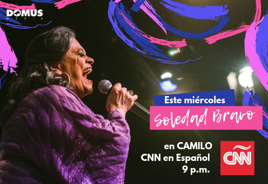 DomusMedia's tweet photo. #Mañana
Invitados a ver #CamiloCNN con nuestra querida @soledadbravo531
9 p.m.
#PressManagement
#RelacionesPúblicas https://t.co/JQuj3s8tUw