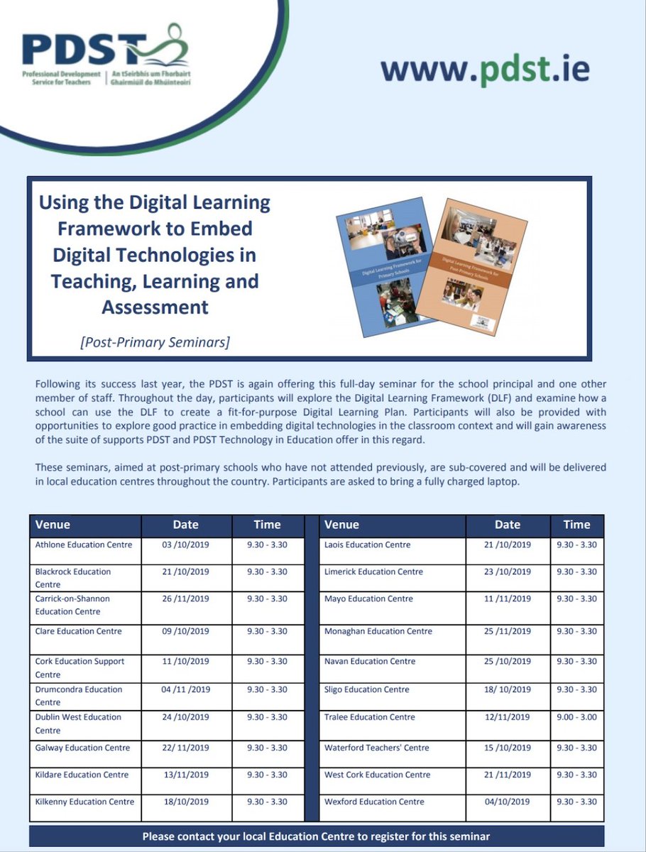 GallagherSteve_'s tweet photo. Looking forward to facilitating Sligo Post-Primary schools Digital Learning Framework seminar in @SligoEdCentre this Friday. To register, please access your Ed Centre website for details. #Planning #DLFIrl #DigitalConversations #SchoolContext #Constructivism #lifelonglearning https://t.co/WhgN65FYup