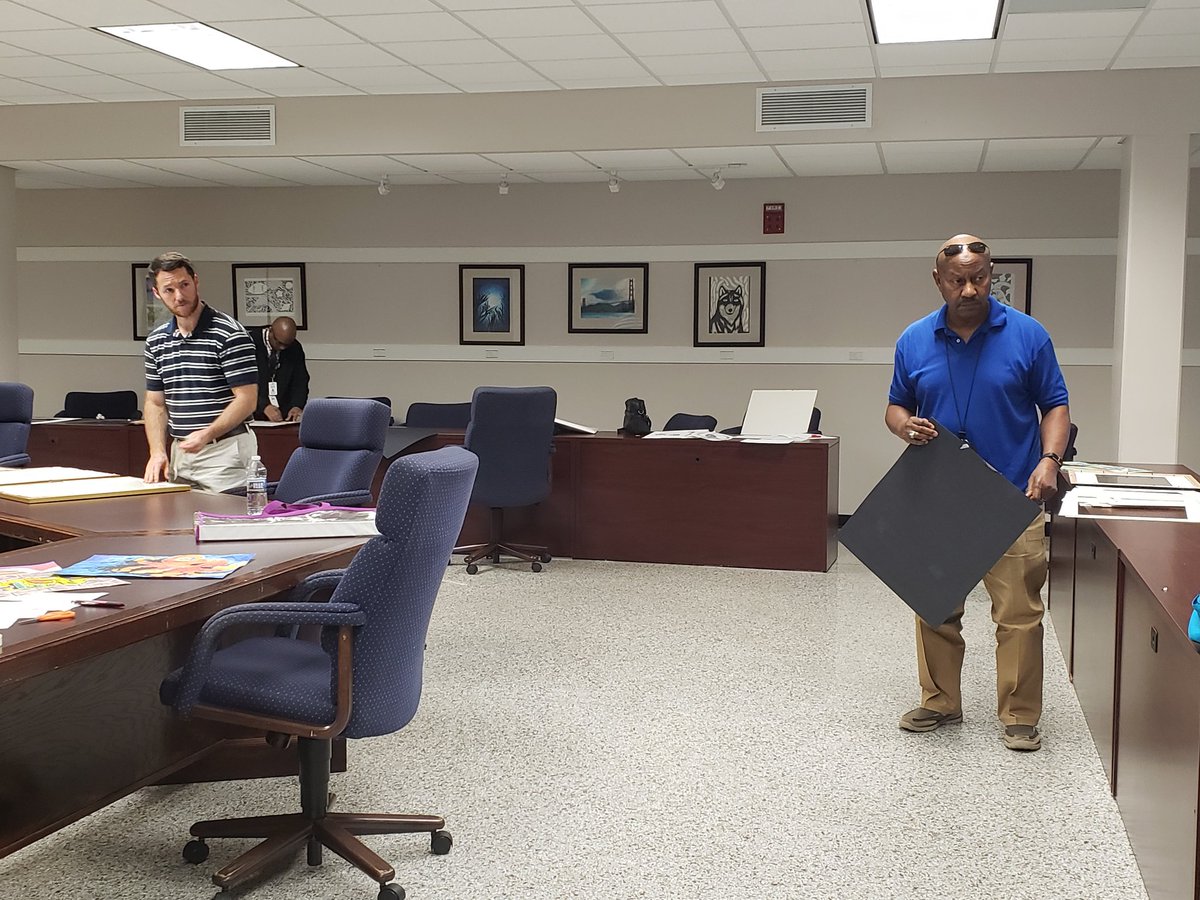 CCSArtsEd's tweet photo. Every nine weeks the visual art teachers in elementary and secondary @CumberlandCoSch display new student art work in the Central Services and ERC building. We have some amazing artist. #CCSART https://t.co/9PcIrdT4ru