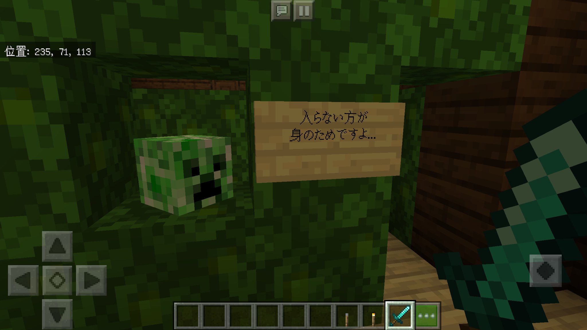 モモタロ 進撃のあかねこ ｱｲｺﾝはﾁﾛﾘﾝさんﾖﾘ 前にも書いたマイクラ のお化け屋敷 シード値で見つけた森の洋館を改装して いろんな仕掛けを作りました W クリエイティブモードです もう使わないけど 記録としてリプ欄で仕掛けを残していこう
