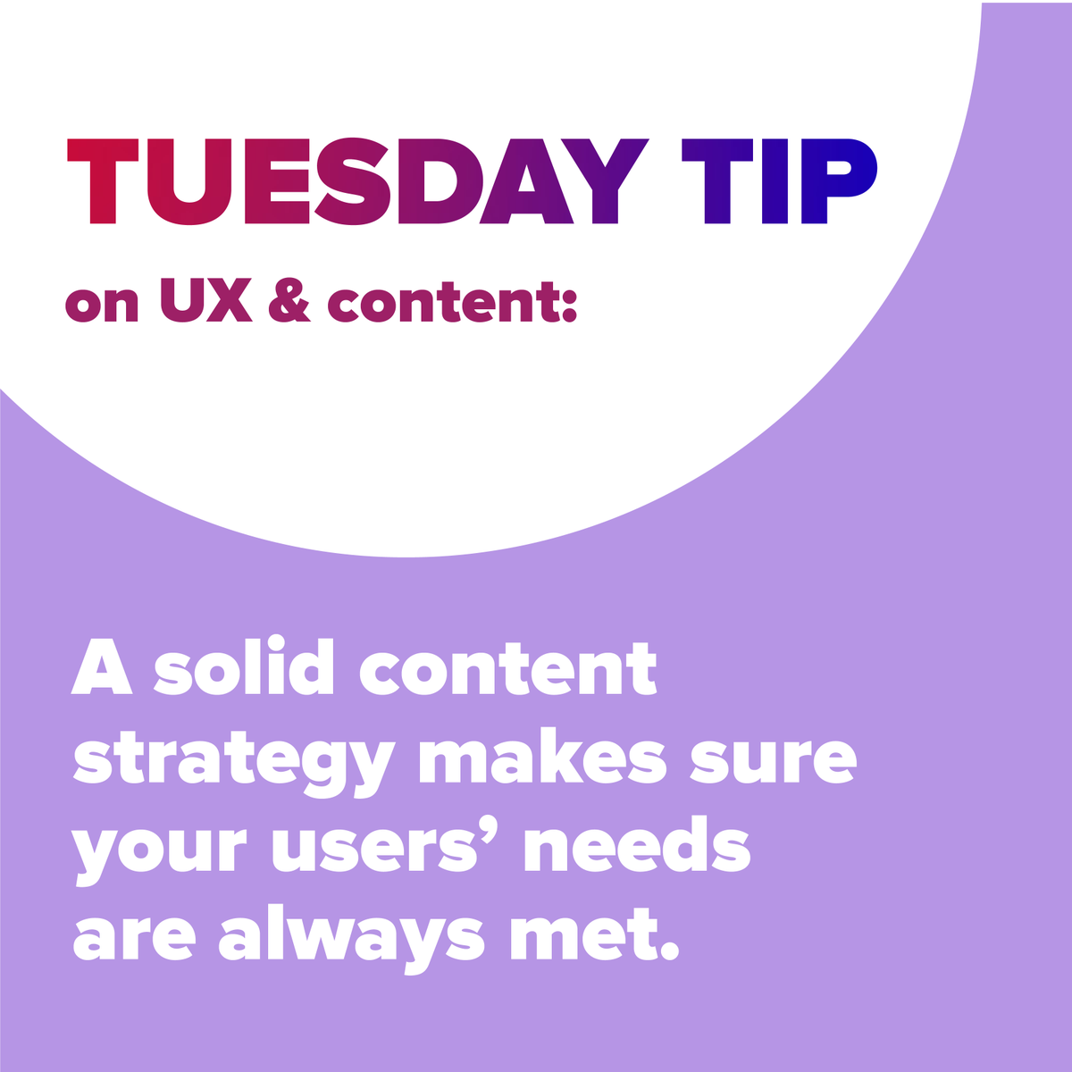 RBBideas's tweet photo. Did you know, that 70% of internet users want to learn about products through a brand’s online content, vs. traditional advertisements?
Having a solid content strategy backed by user research will make sure your users' needs are met, in the right place, at the right time. #RBBi https://t.co/EFSlV1x2ny