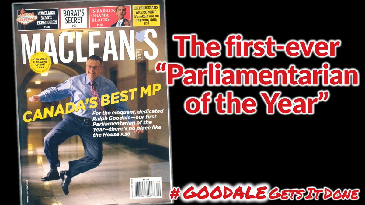 RalphGoodale's tweet photo. I was deeply grateful for the honour of being selected by my peers in all Parties in the House of Commons as Canada’s first-ever “Parliamentarian of the Year” #GoodaleGetsItDone https://t.co/5Ht7v9tZWC