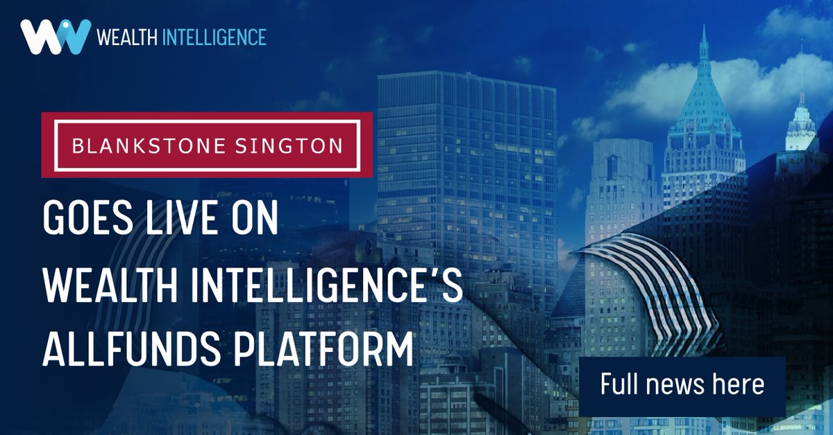 ProLiverpool's tweet image. 📰𝙽𝚎𝚠𝚜📰

Blankstone Sington goes live on Wealth Intelligence’s Allfunds platform

@ContemiWIN

professionaliverpool.com/news/2019/10/b…

#investment #wealthmanagement #gateway
