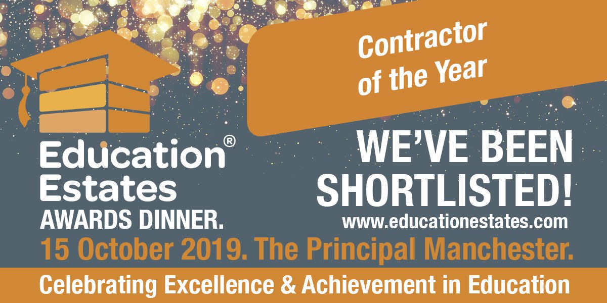 Best of luck to everyone attending tonight’s @EduEdstates awards, where J Tomlinson is up for the Contractor of the Year award! #education #awards #educationalbuildings #educationalspaces
#EduEst19 #bestofluck #fingerscrossed