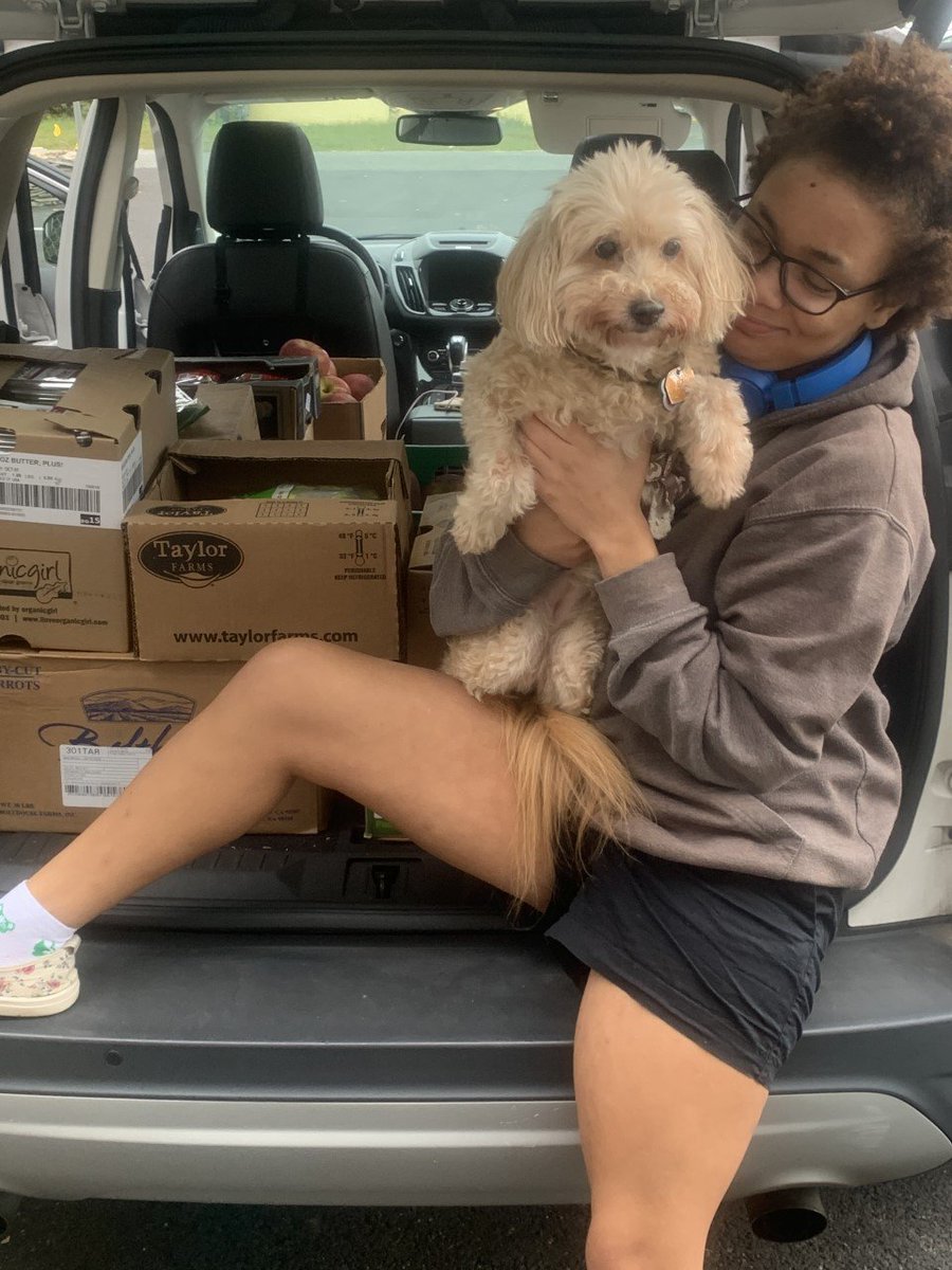 PWFoodRescue's tweet photo. Meet Sammie, one of our favorite furry Food Rescue Heroes! She rode along with fresh fruits and veggies rescued from Target in Woodbridge and brought to the Hylton Boys and Girls Club in Dale City. Anything is paw-sible when your heart's in the right place! #PWFR https://t.co/BOgM7SJ685
