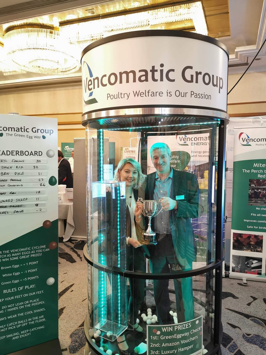 VencomaticUK's tweet image. We're proud to announce that we've been awarded best trade stand award at #BFREPA19.
Congrats to our Marketing team for a fab stand design and the #GreenEggway cyclone challenge!