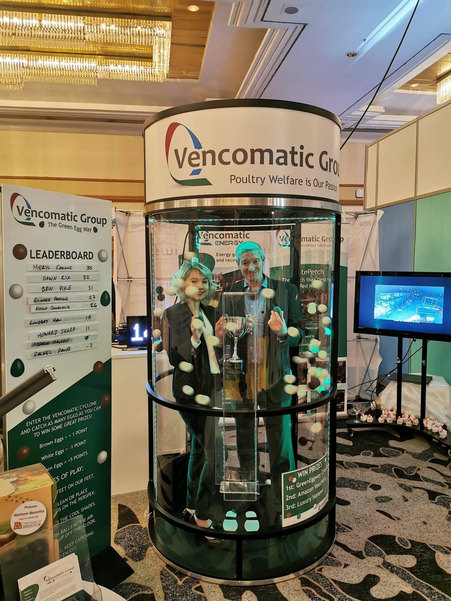 VencomaticUK's tweet image. We're proud to announce that we've been awarded best trade stand award at #BFREPA19.
Congrats to our Marketing team for a fab stand design and the #GreenEggway cyclone challenge!