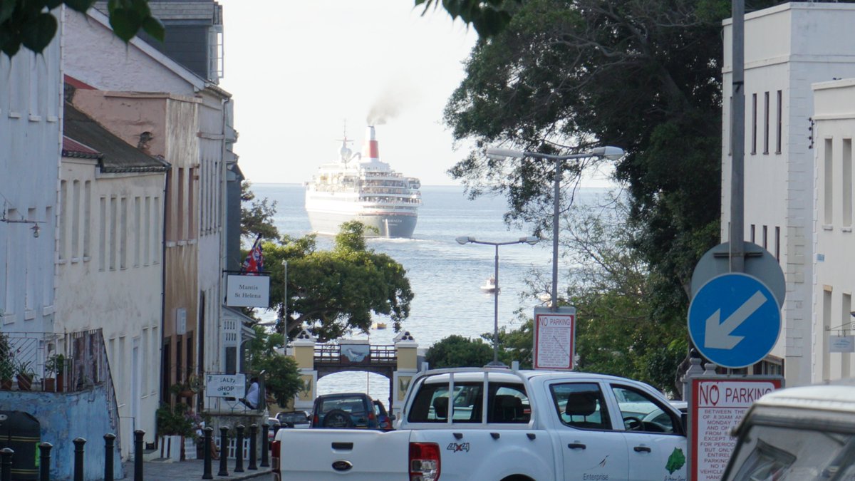 sthelenatourism's tweet photo. We were feeling a little sad that our cruise ship visitors won't be joining us today, and then we realised the #MVBoudicca will be here on 23 October!
Here's a pic of her leaving us in February 2018 #CruiseStHelena https://t.co/kcBxydgE93