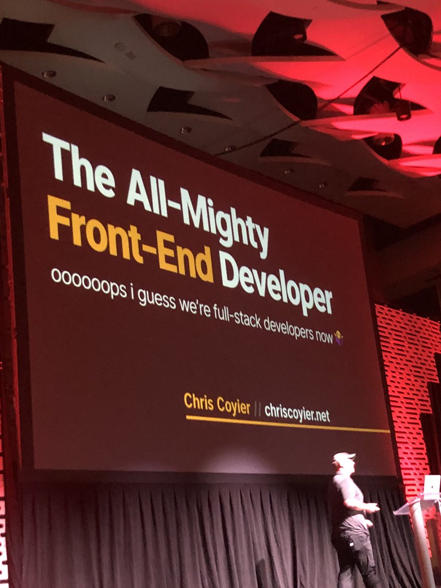 Silent_Riot5225's tweet image. “Oops–I guess we're full-stack developers now.” by @CodePen co-founder @chriscoyier #AllThingsOpen #OpenSource #FrontEndDevs #SoftwareEngineering