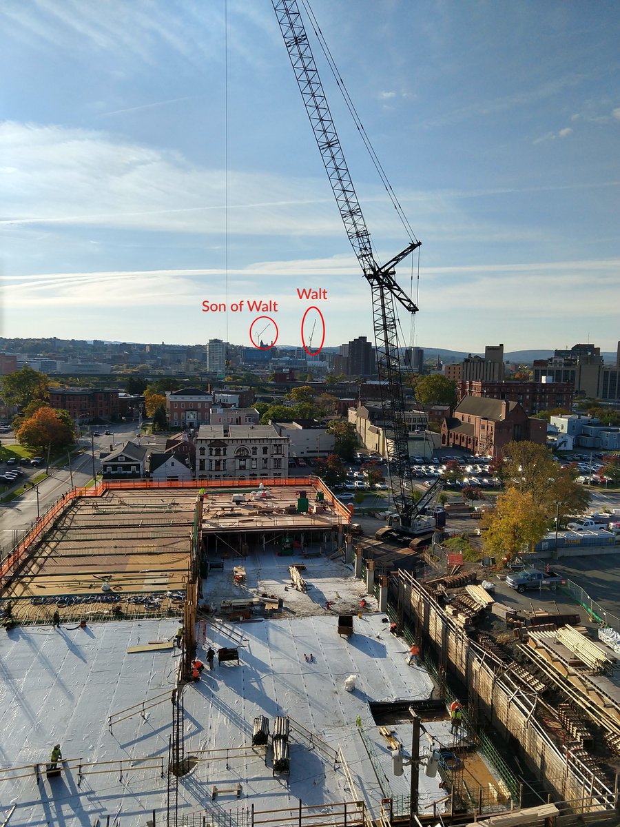 One might say, Central New York is booming! You don't have to crane your neck to see that we've been taking over the Syracuse skyline this season. With three sizable cranes servicing two of our projects, we're building to new heights. #cranes #construction #CNY