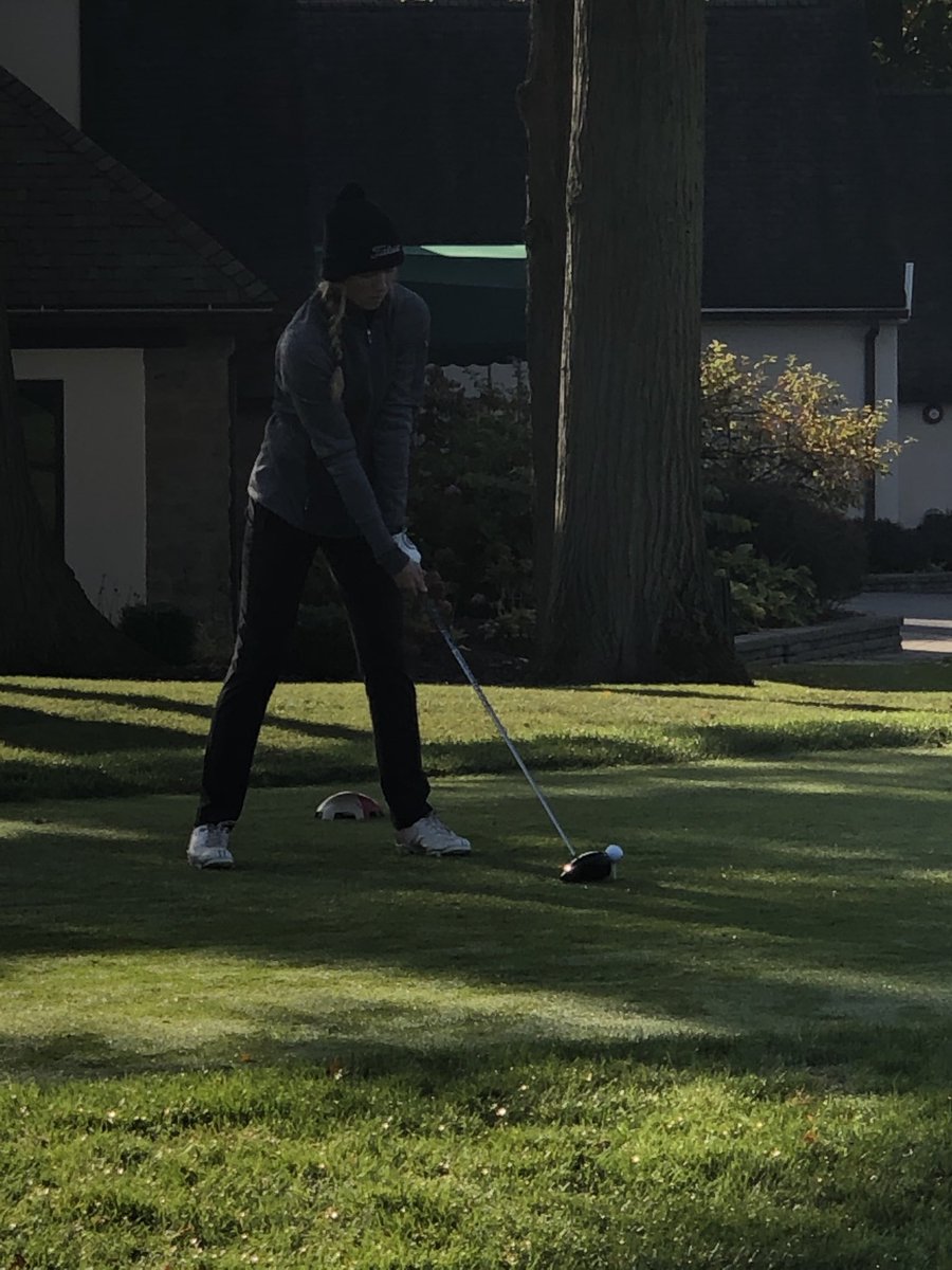 Ava-First tee.                                 Day 2 Section V Tourney.            Brook-Lea Country Club.               Go get it!⛳️