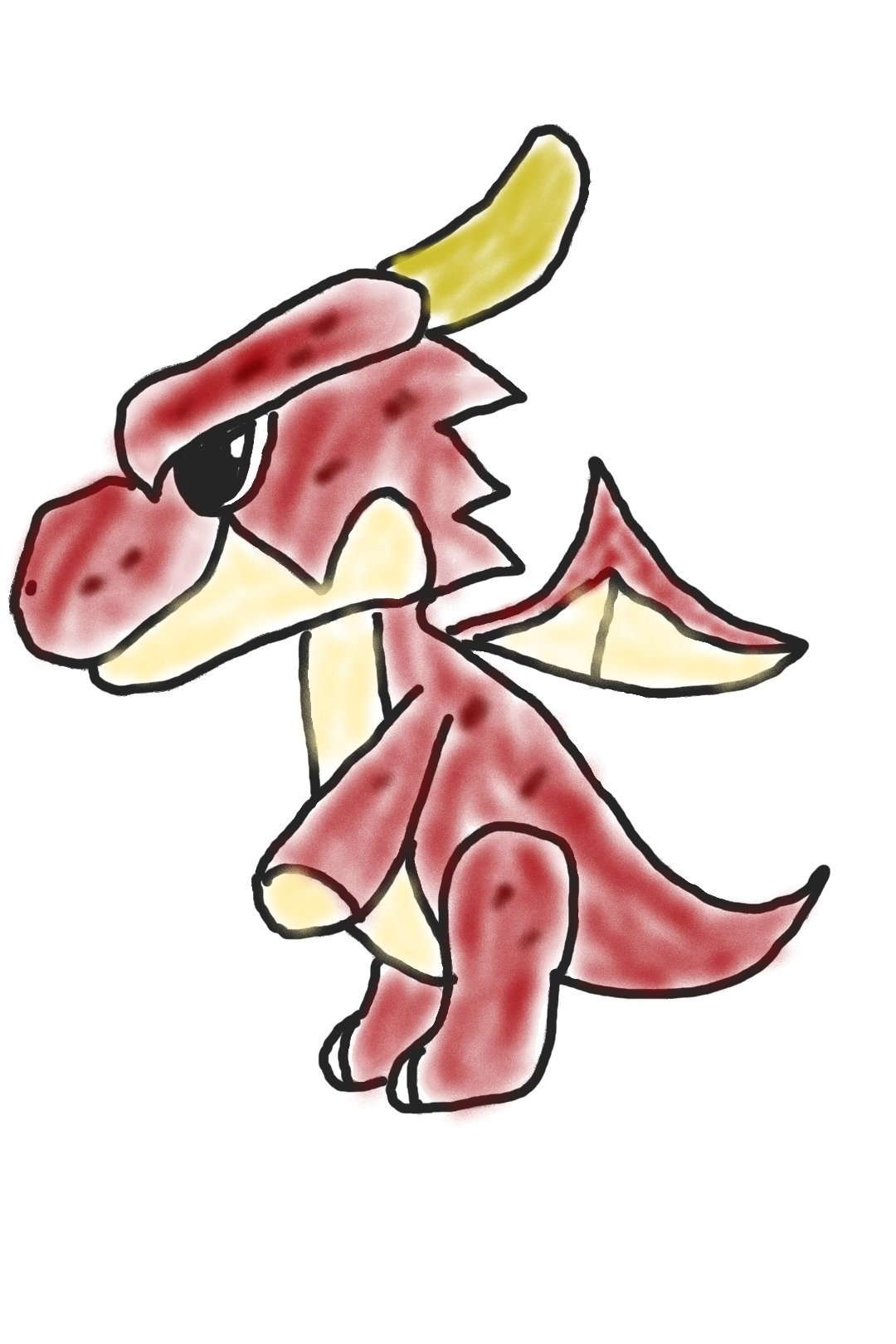 くーこん コモドドラゴンを描いてみました 色塗りはあんまり上手く出来ませんでした 白猫 イラスト T Co Ddaf6jietj Twitter