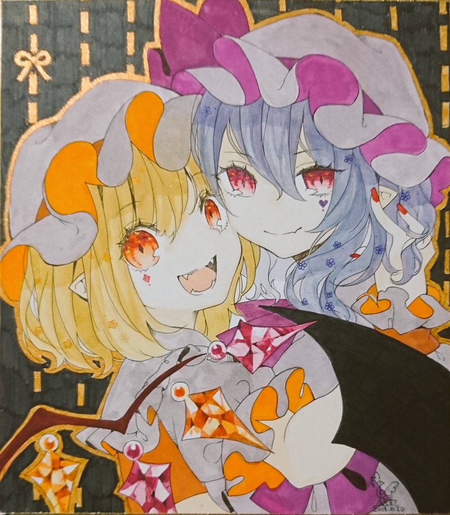 フランドール・スカーレット ,レミリア・スカーレット 「レミフラ?色紙