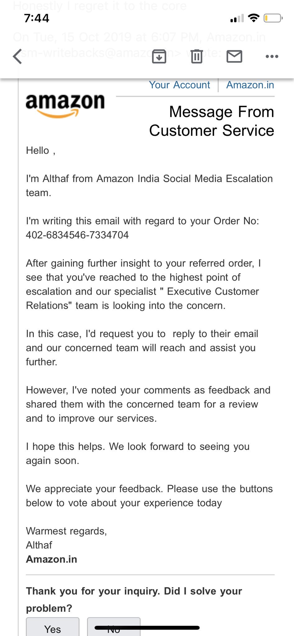 Amazon Help på Twitter: "@surmeetsingh9 If you	ve replied to