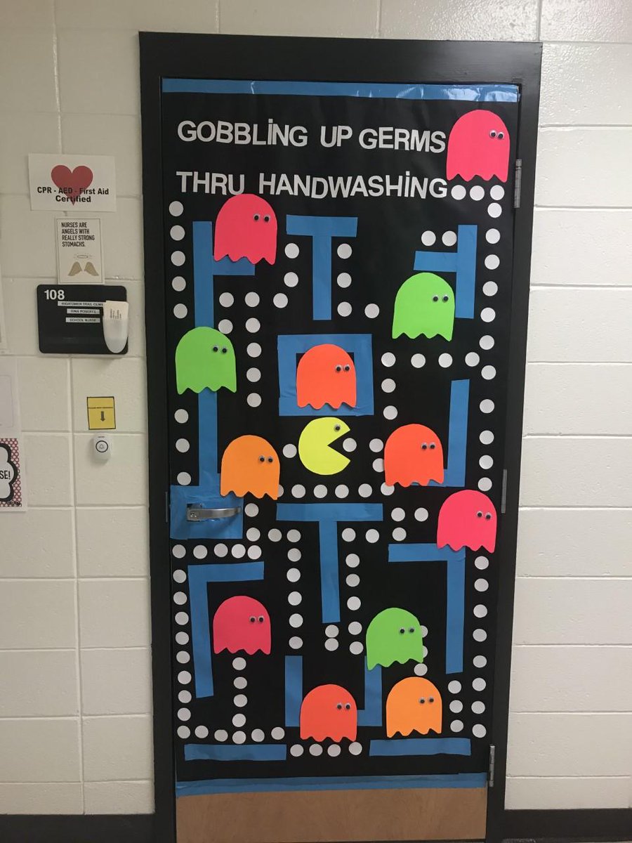 RockdaleSchools's tweet image. Did you know washing your hands w/soap &amp;amp; water can reduce the spread of colds, flu &amp;amp; days missed from school &amp;amp; work because of illness? Celebrating #GlobalHandwashingDay w/creative door decorations at school health clinics &amp;amp; #handwashing awareness campaign! @GNRHealth @CDCGlobal