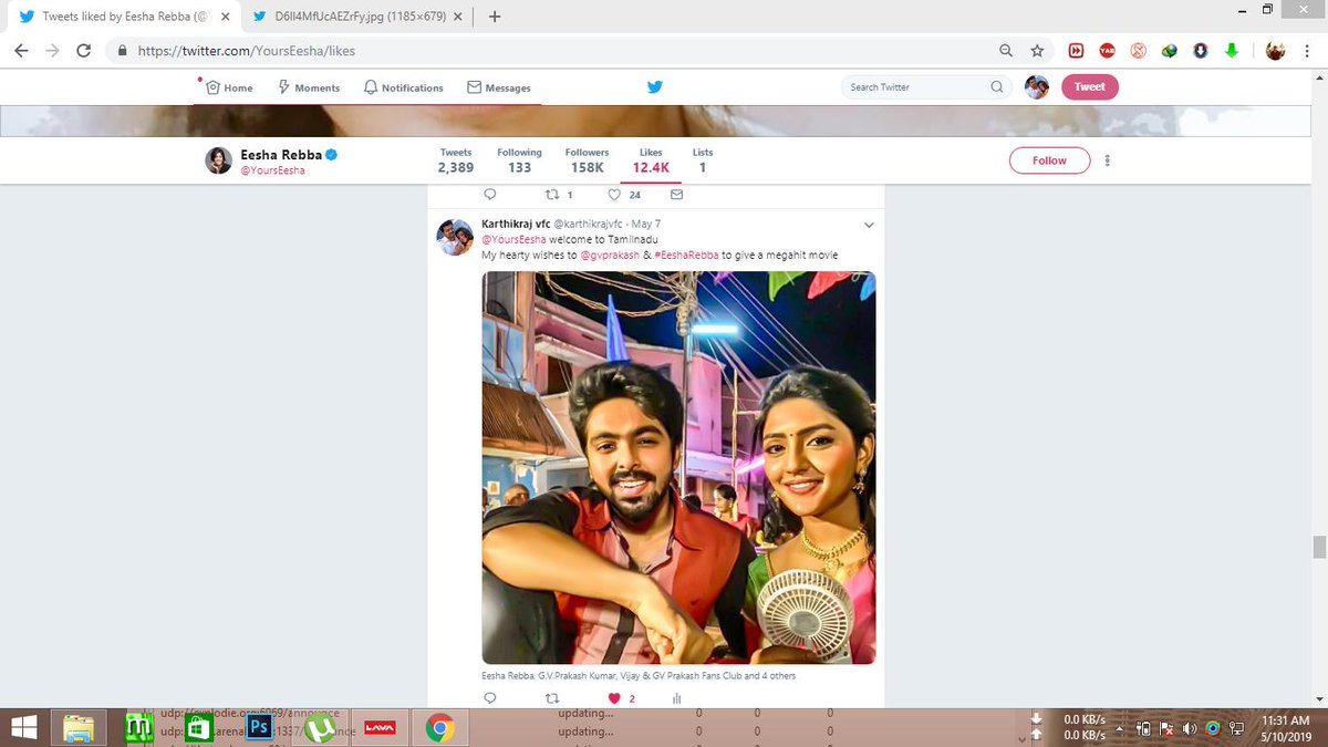 karthikrajvfc's tweet photo. #AskEsha 10/5/2019 this day is important for Me because @YoursEesha Liked My edit
Thank You mam https://t.co/yL9CFtXMdX