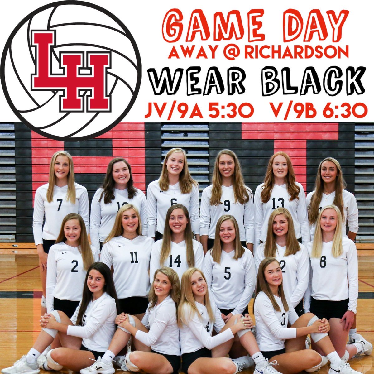 LHVBwildcats's tweet photo. BLACK OUT RICHARDSON! Lets Go Cats! #Wearblack #Support #LHVB #ComeToTheGame #BeLoud https://t.co/01DSti7ucu