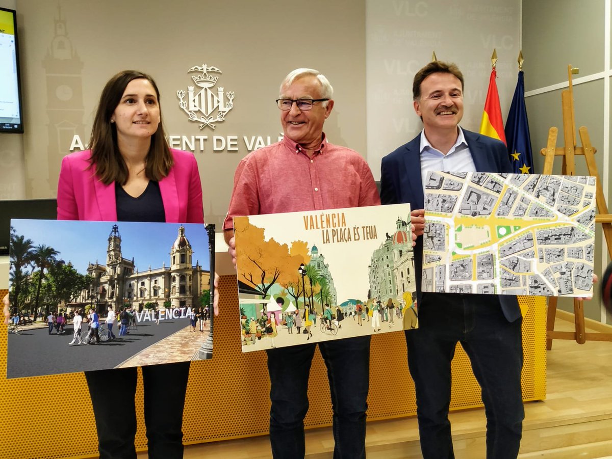giuseppegrezzi's tweet photo. El 20 de març 2020 la plaça de l'Ajuntament serà peatonal!! 😍 Fem realitat un somni i un desig de molta gent de València de disfrutar d'una plaça digna del seu nom 🙌☺️ #LaPlaçaÉsTeua https://t.co/lEryE2GiXS