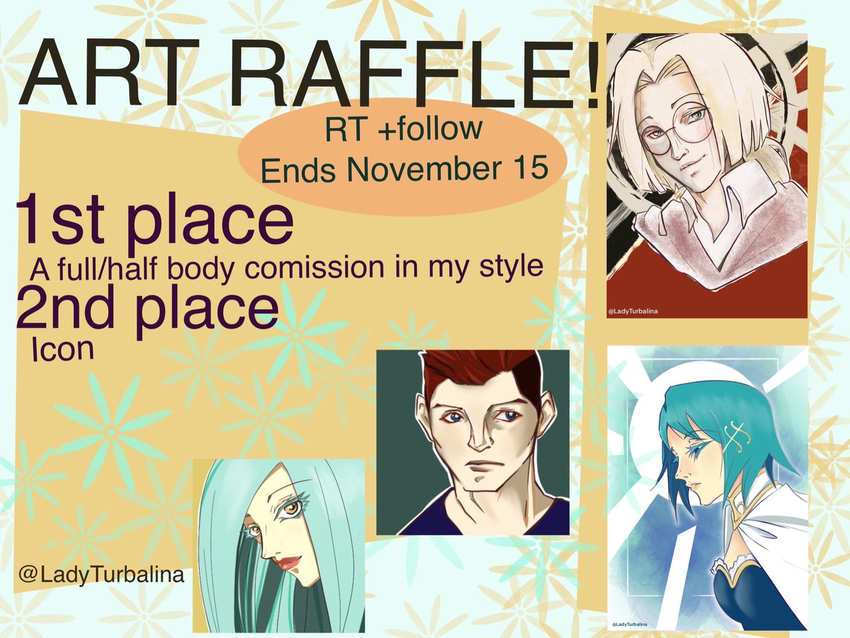 LadyTurbalina's tweet photo. ART RAFFLE 💕
Follow + RT to enter 

Ends 15th november 

#ArtRaffle #Raffle https://t.co/igAvxY5roa