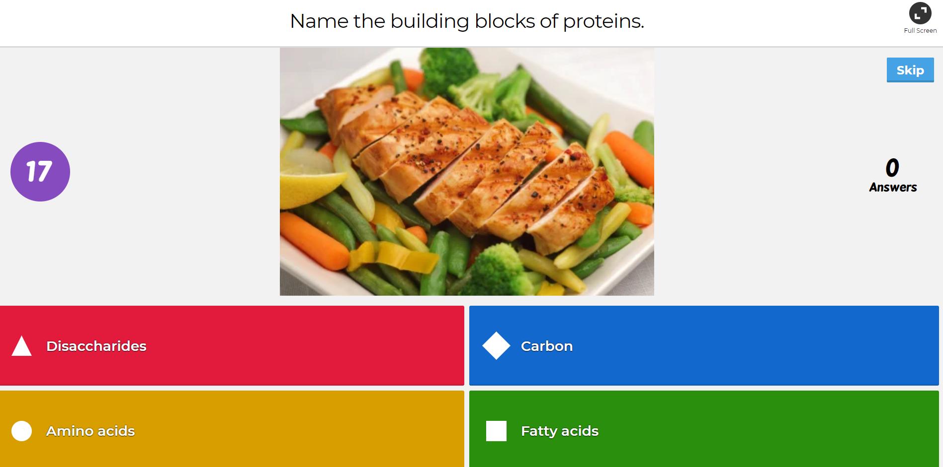 Food a fact of life on Twitter "There are a range of new Kahoot