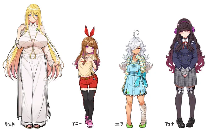 いつものキャラデザ練習 イメージを形にするのはとても楽しいですね。 