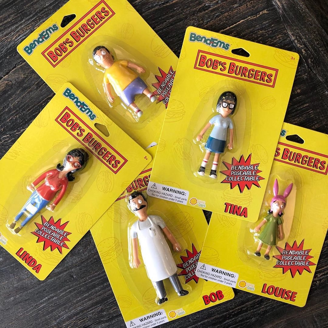 sunnydaysent1's tweet photo. If you love the hit show @BobsBurgersFOX , youβll love the new Bobβs Burgers Bend-Ems! π Now available on @amazon! #sunnydaysent #BobsBurgers https://t.co/WmvsTssqjh