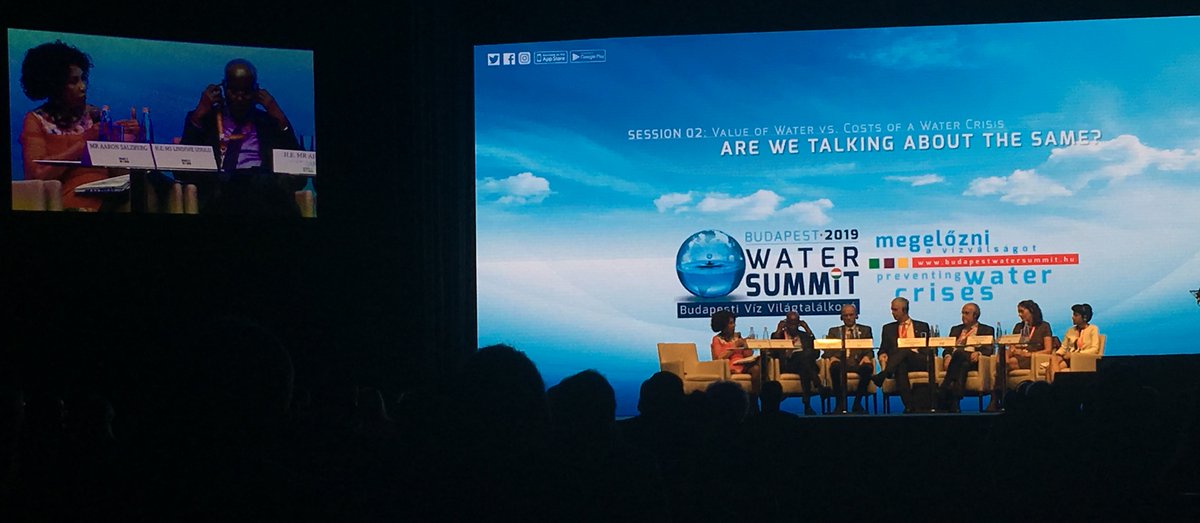 <a href="/LindiweSisuluSA/">Lindiwe Sisulu</a>, Minister of Human Settlements, Water &amp; Sanitation 🇿🇦 highlighting that "valuing #water involves all stakeholders. If we succeed we might be able to prevent the next #watercrisis." Check out what's happening on Budapest Water Summit '19! 👉bit.ly/33Hxfxx