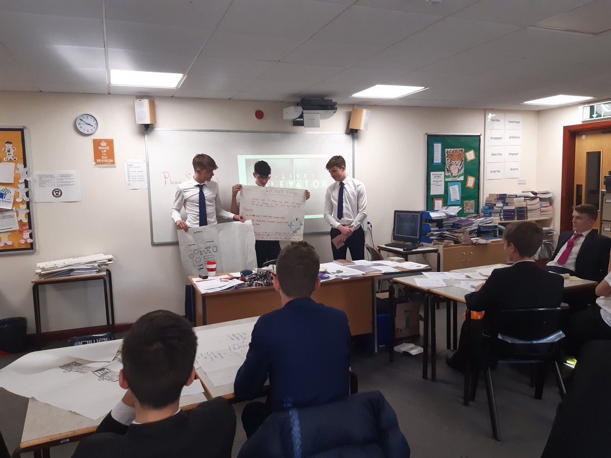 StColumbasEcon's tweet photo. Round 2 some great #SCCform5 presentations this afternoon for their intro to Business A level #SCC6thTaster #SCCEconomics https://t.co/bRsEh47bp4