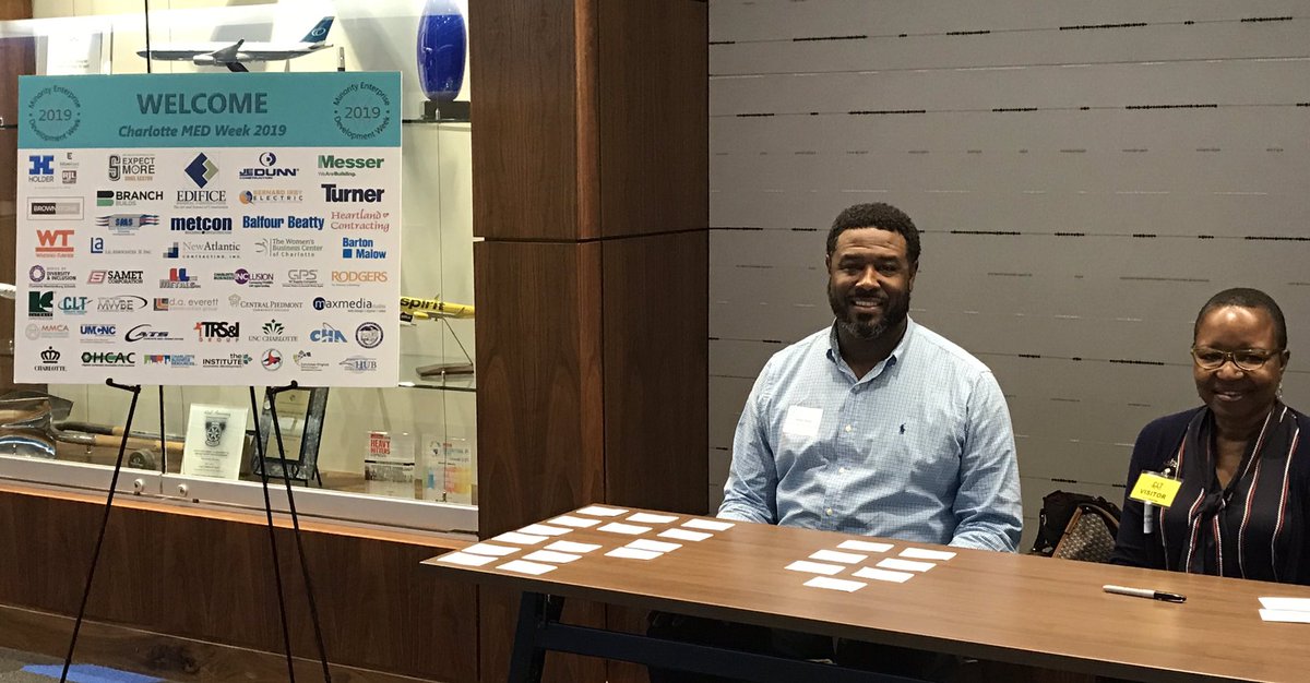 MNPriester's tweet photo. #CharlotteMEDWeek Celebrating Minority Entrepreneurship #NCDOT @CMS @CLTAirport @WBCCharlotte @CHA_Today @CATSRideTransit @MeckCounty @CLTgov @lisahwilson123 @Simplyr3dd @BennySloan6 @rodney_renix @hamiltonbrown13 @ShelbyScales1 @jmssocar https://t.co/FSLD0BEAI2