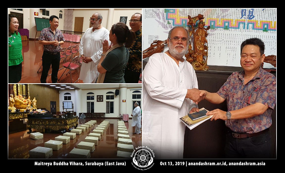 AnandAshram's tweet photo. Guruji @Anand_Krishna_ berkunjung ke #Wihara #Buddha #Maitreya #Surabaya https://t.co/YoHDJC97Iz