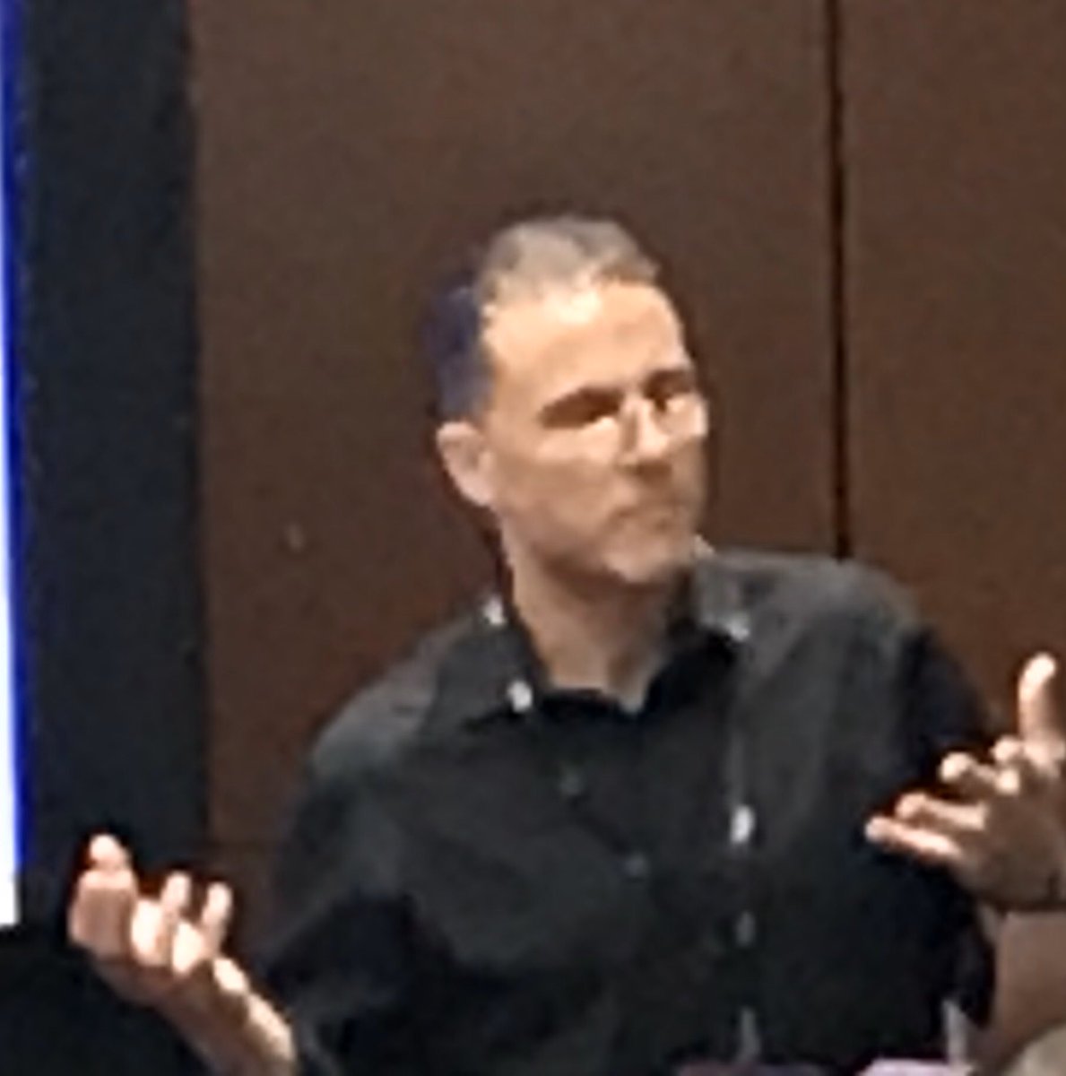 Watching <a href="/JNilmeier/">Jerome Nilmeier</a> present #ApacheSpark to a standing room only audience at #AllThingsOpen before his book signing noon at #IBM booth.