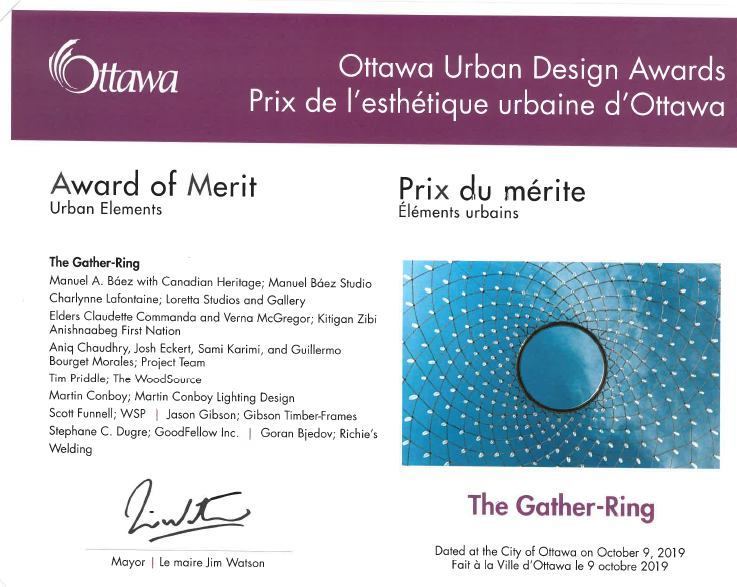 baezmanuel's tweet photo. Truly humbled by this recognition. The Gather-Ring would not have been possible without the commitment and support of @CarletonU_Arch students. 2019 Ottawa Urban Design Awards: https://t.co/Gq0Qusa6tq @CarletonU_Eng @Carleton_U #Ottawa https://t.co/KylXMWj7r7