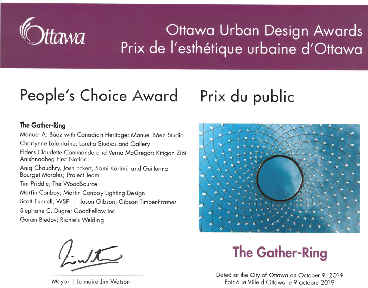 baezmanuel's tweet photo. Truly humbled by this recognition. The Gather-Ring would not have been possible without the commitment and support of @CarletonU_Arch students. 2019 Ottawa Urban Design Awards: https://t.co/Gq0Qusa6tq @CarletonU_Eng @Carleton_U #Ottawa https://t.co/KylXMWj7r7