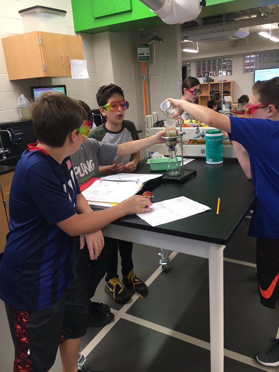Ss <a href="/109Shepard/">@109Shepard</a> investigate water filtration devices using the engineering design model #waterfiltration #ScienceRocks #labskillz