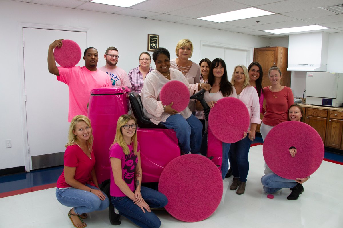 AmericoMFG's tweet photo. It's Breast Cancer Awareness Month. So Americo is going PINK! We have pink shirts, Flamingo floor pads, and auto scrubber!
Please join us raising money for the Breast Cancer Research Foundation: https://t.co/awuk5d1I5S
#BreastCancerAwareness #BCRF #Pink #Flamingo #AutoScrubber https://t.co/M17n07xAiv