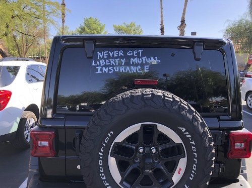 thereposterguy's tweet image. I saw this at Fry's Grocery Store ...

Proof, Never get @LibertyMutual Insurance, they suck and screw over #Veterans and #Seniors. They never pay their claims.
Picture 2 -